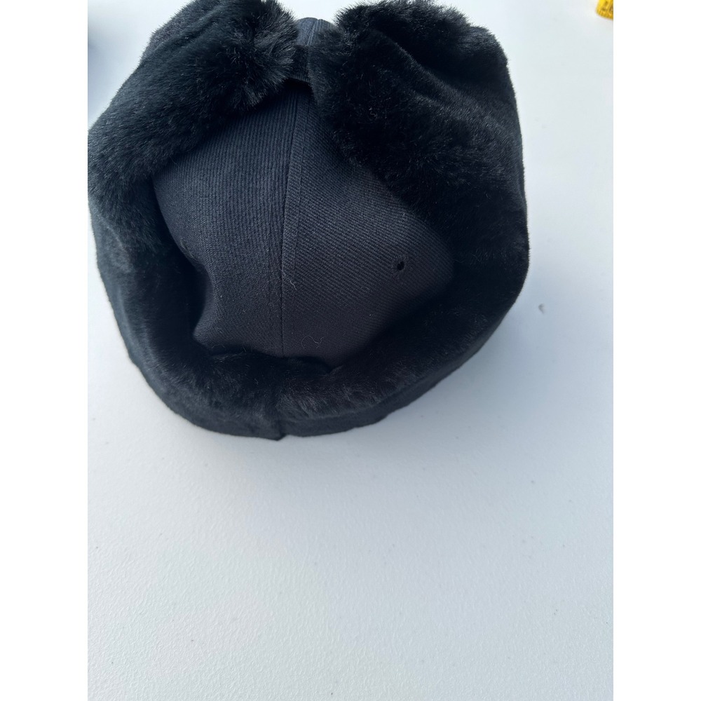 Hatco Detroit Tigers Black Faux Fur Ear Flap Fitted Hat Mens Large 7 1/2-7 5/8 - Picture 6 of 9